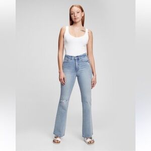 Gap High Rise '70s Flare Jeans size 28 tall